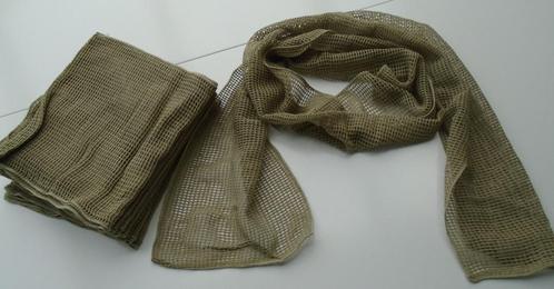 SJAAL NET KAKI BRUIN NIEUW, Kleding | Dames, Mutsen, Sjaals en Handschoenen, Nieuw, Sjaal, Ophalen of Verzenden