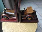„AUTO'S”: PAPIERPERSEN” EN HOUTEN PENNENHOUDER, Antiek en Kunst, Ophalen of Verzenden