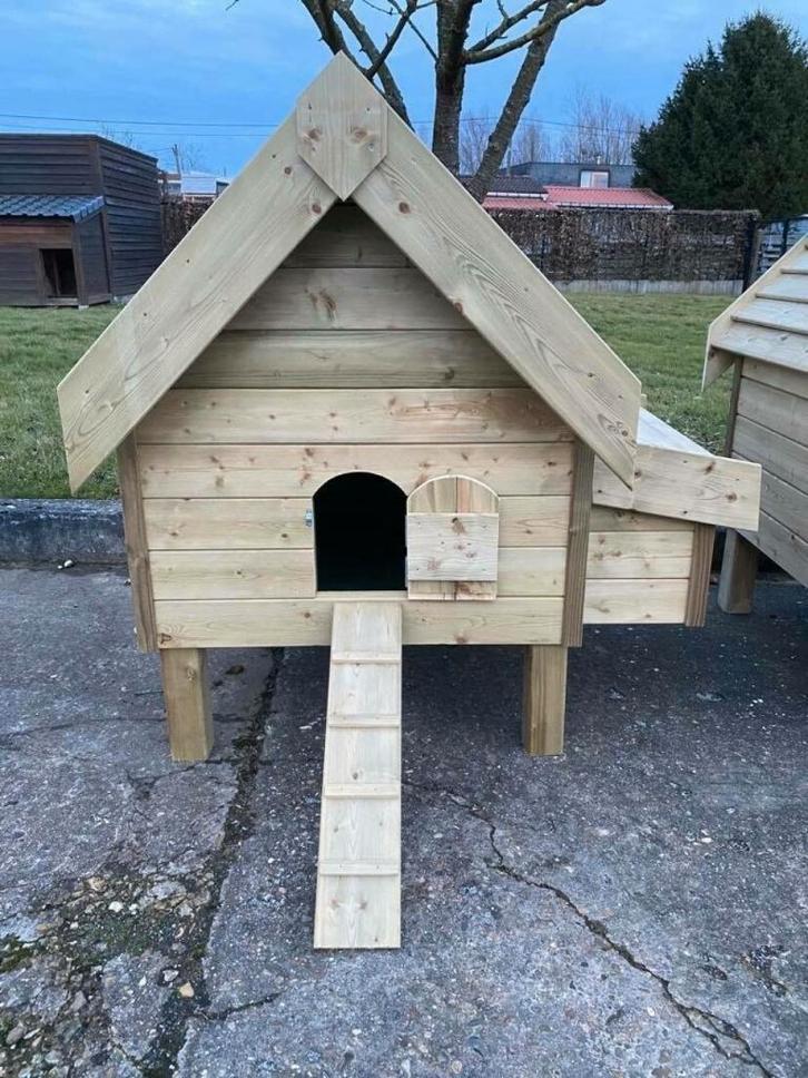 Kippenhok Hoeve 3 + Achterdeur, Dieren en Toebehoren, Pluimvee | Toebehoren, Nieuw, Ophalen of Verzenden