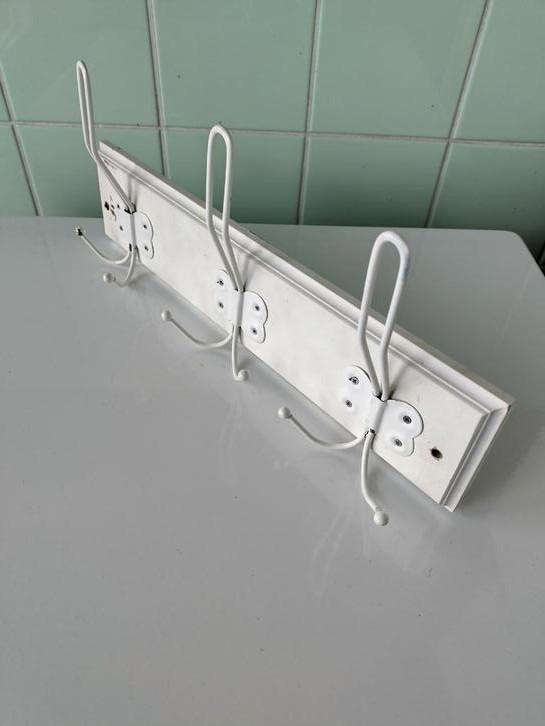 Kapstok Zes jassen 39X9cm AFHALING LEES BESCHRIJVING, Huis en Inrichting, Woonaccessoires | Kapstokken, Gebruikt, Hout, Ophalen