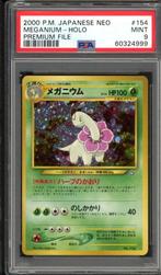 Meganium Holo PSA 9 - #154 Japanese Gold, Silver, New World, Hobby en Vrije tijd, Verzamelkaartspellen | Pokémon, Verzenden, Zo goed als nieuw