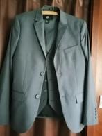 Veste de costume grise avec 2 gilets TS slim fit, Ophalen of Verzenden, Zo goed als nieuw, Maat 46 (S) of kleiner, Grijs