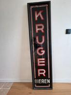 Glasreclame Kruger, Verzamelen, Biermerken, Ophalen, Gebruikt, Reclamebord, Plaat of Schild
