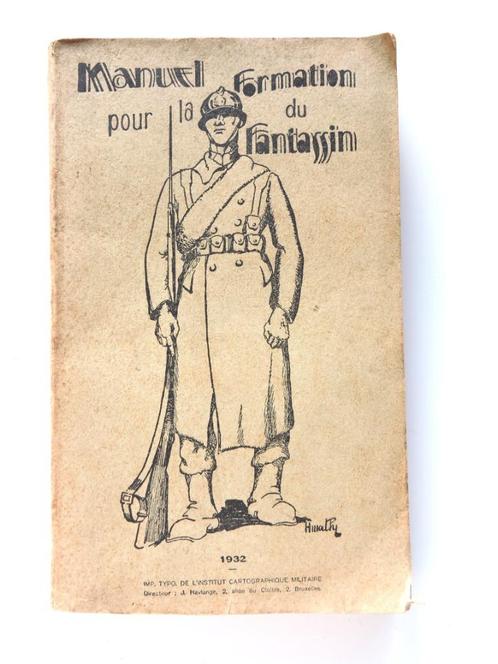 1932 BELGIË  OPLEIDINGSHANDLEIDING VOOR INFANTERISTEN, Verzamelen, Militaria | Tweede Wereldoorlog, Overige soorten, Ophalen of Verzenden