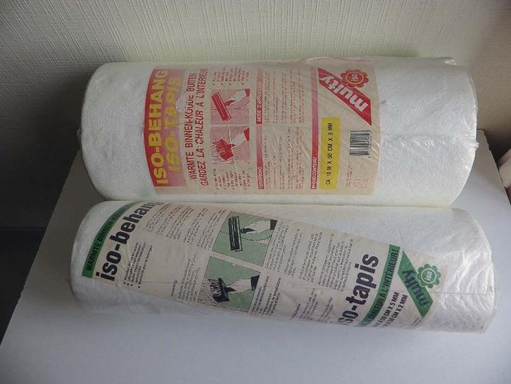 Restant Iso-Behangrollen (2x): €.5,00/set, Doe-het-zelf en Bouw, Isolatie en Afdichting, Nieuw, Ophalen