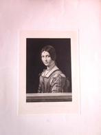 La Belle Ferronnière Italië Beatrix d'Este 19e eeuw Vinci, Antiek en Kunst, Kunst | Etsen en Gravures, Ophalen of Verzenden