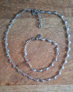 Ketting en armbandje hartjes. Kind, Ophalen, Nieuw, Zilver, Verstelbaar