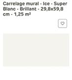 Carrelage mural - Brillant - 60 x 30 cm - 4 mètres carré, Huis en Inrichting, Woonaccessoires | Memoborden, Ophalen, Nieuw