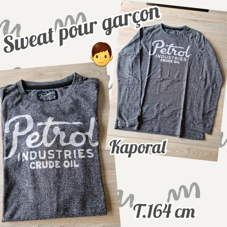 Sweat ML pour garçon -gris-Kaporal-T.164 cm, Kinderen en Baby's, Kinderkleding | Maat 164, Gebruikt, Jongen, Shirt of Longsleeve