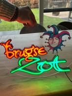 Lichtreclame Brugse zot, bieden vanaf 75€, Verzamelen, Biermerken, Ophalen, Gebruikt, Reclamebord, Plaat of Schild, Overige merken