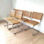 Set van 6 vintage licht houten Cesca stoelen - Marcel Breuer, Huis en Inrichting, Stoelen, Gebruikt, Ophalen
