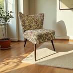 Vintage gebloemde cocktailstoel / fauteuil / eenzit, Ophalen of Verzenden