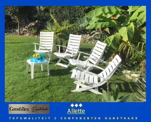 Grosfillex Boutique tuinset vgl Triconfort Rovergarden Kettl, Jardin & Terrasse, Chaises de jardin, Comme neuf, Synthétique, Pliant