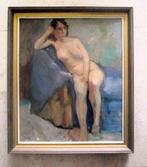 Assis nu sur un canapé '85 - Gérard de Wit (1931-2010), Antiquités & Art, Art | Peinture | Classique, Enlèvement ou Envoi