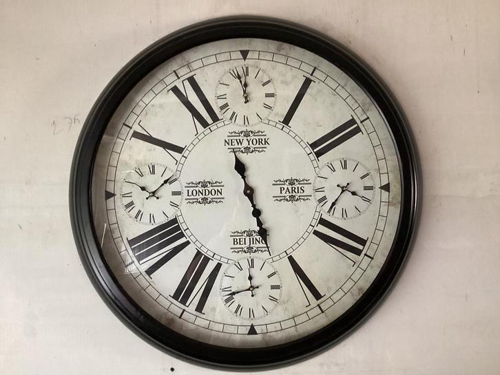 !!! Mega grote Landelijke Wereldklok 95 cm diameter !!!, Huis en Inrichting, Woonaccessoires | Klokken, Zo goed als nieuw, Ophalen