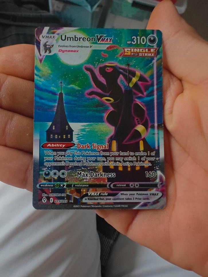 Pokémon umbreon vmax evolving skies, Hobby en Vrije tijd, Verzamelkaartspellen | Pokémon, Gebruikt, Losse kaart, Ophalen
