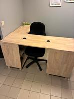 L-vormige manicuretafel of bureel met schuiven, Ophalen