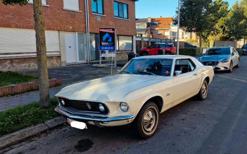 Ford Mustang 4.1L 1969, Auto's, Ford, Particulier, Mustang, Benzine, Coupé, Handgeschakeld, Wit, Zwart, Leder, Ophalen
