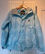 Ski-jas lichtblauw met print, Ophalen, Zo goed als nieuw, Maat 36 (S), Blauw