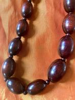 collier de perles en bois des années 1970, Bijoux, Sacs & Beauté, Brun, Autres matériaux, Utilisé, Enlèvement ou Envoi