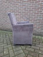 Eettafel zetels op wielen (6st) 40€ per stuk, Huis en Inrichting, Stoelen, Ophalen, Gebruikt, Grijs, Stof