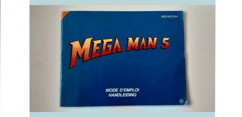 Mega Man 5 Nintendo Nes Nederlandse en Franse Handleiding, Games en Spelcomputers, Games | Nintendo NES, Zo goed als nieuw, Verzenden
