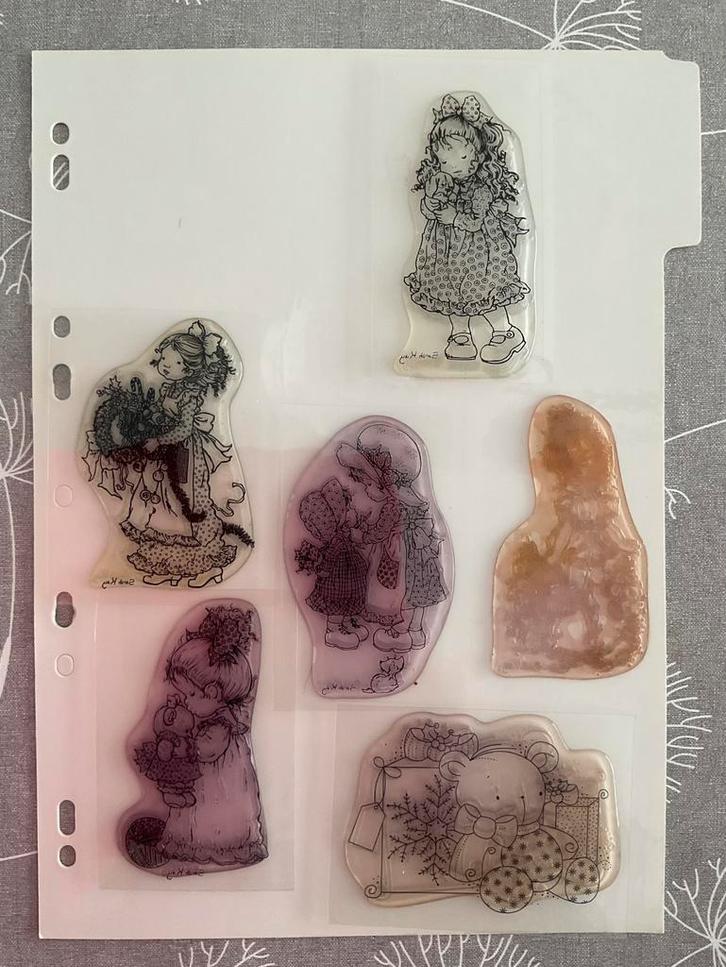 5 Sarah Kay clear stamps, Hobby & Loisirs créatifs, Estampage, Comme neuf, Enlèvement ou Envoi