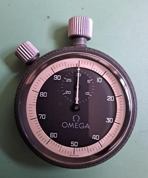 Unieke Omega Stopwatch 1/100 min, Handtassen en Accessoires, Horloges | Heren, Nieuw, Omega, Staal, Overige materialen, Ophalen of Verzenden