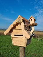 Unieke houten brievenbus, Tuin en Terras, Nieuw, Staande brievenbus, Hout, Ophalen