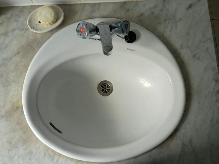 Lavabo Sphinx x2, Doe-het-zelf en Bouw, Sanitair, Zo goed als nieuw, Wastafel, Inox, Ophalen