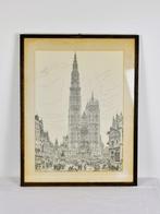Kopergravure - Onze-Lieve-Vrouwekathedraal Antwerpen (1829), Antiek en Kunst, Ophalen