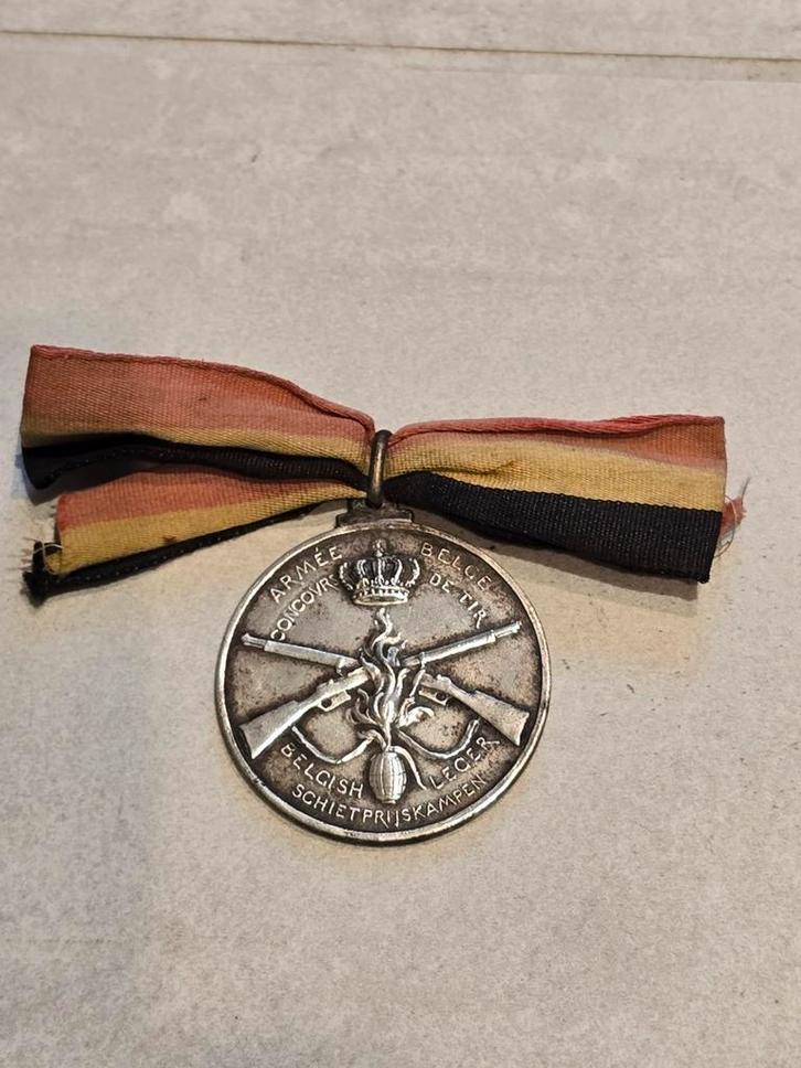 Medaille Belgisch leger schietprijskampen, Verzamelen, Militaria | Algemeen, Ophalen