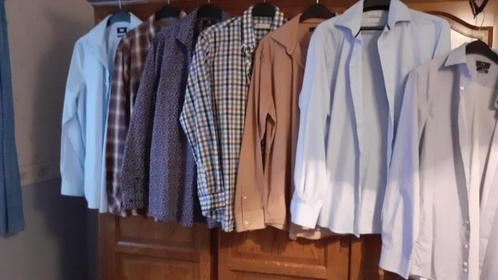 HEREN HEMDEN, Kleding | Heren, Overhemden, Zo goed als nieuw, Halswijdte 41/42 (L), Blauw, Ophalen