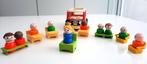 Fisher Price schoolbus schoolbanken + 8 poppetjes, Enlèvement ou Envoi, Comme neuf, Set de jeu