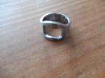 Grote zilverkleurige ring., Handtassen en Accessoires, Ringen, Ophalen, Gebruikt, Heer