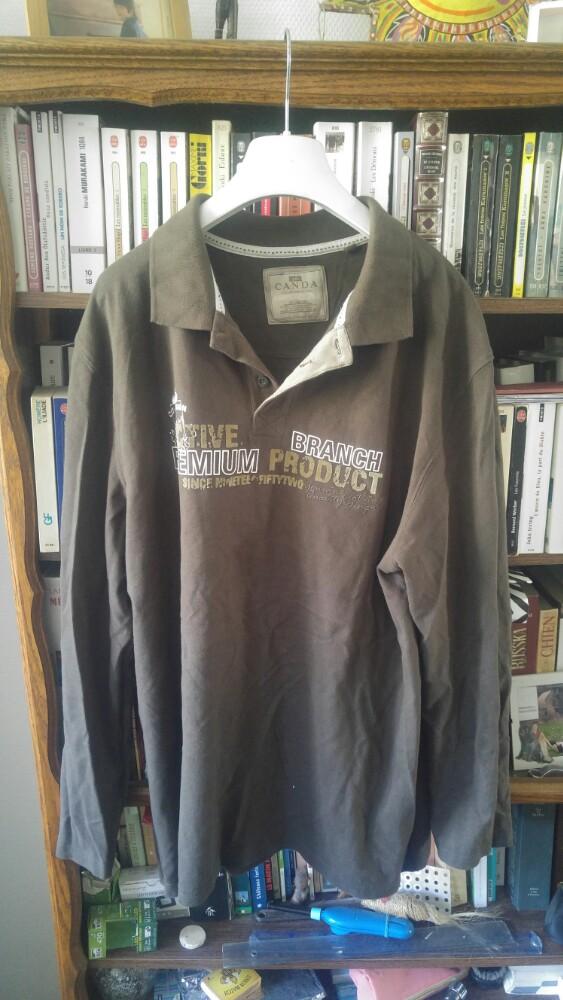 Polo canda brun 2xl, Enlèvement ou Envoi, Porté, Brun