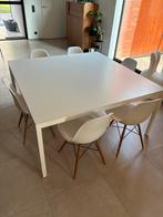Eettafel wit vierkant, Huis en Inrichting, Tafels | Eettafels, Ophalen, Zo goed als nieuw, Vierkant, Kunststof