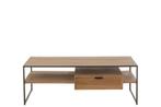 Tv Tafel 1 Lade Hout/Metaal Naturel, Ophalen, 100 tot 150 cm, Zo goed als nieuw, Metaal