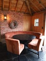 ronde eetkamerbank + 2 eetkamerstoelen, Neuf, Enlèvement ou Envoi, Autres couleurs, Cinq, Six Chaises ou plus