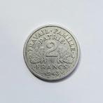 Frankrijk 2 francs 1943     (837), Ophalen of Verzenden, Frankrijk, Losse munt