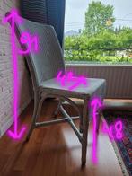2 grijze stoelen uit riet - Lloyd Loom, Gebruikt, Ophalen of Verzenden