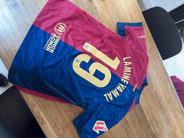 Maillot foot Barcelone et travis scoot lamine yamal, Taille L, Enlèvement ou Envoi, Comme neuf, Maillot
