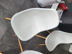 6 eetkamerstoelen wit, Huis en Inrichting, Ophalen, Kunststof, Gebruikt, Wit