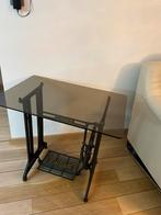 Singer bijzettafeltje, Huis en Inrichting, Ophalen, Zo goed als nieuw, Glas