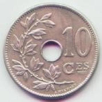 Munt België 10 cent overslag 1923 / 1926