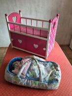 Poppenbedje met draagtas en kledij. Alles in goede staat., Kinderen en Baby's, Ophalen of Verzenden, Zo goed als nieuw