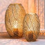 Windlicht ø33x51 cm sinula antiek goud, Antiek en Kunst, Ophalen