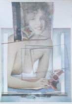 POL MARA / SENSUELE VROUW / KLEURLITHO / 72x52cm, Antiek en Kunst, Kunst | Litho's en Zeefdrukken, Ophalen of Verzenden