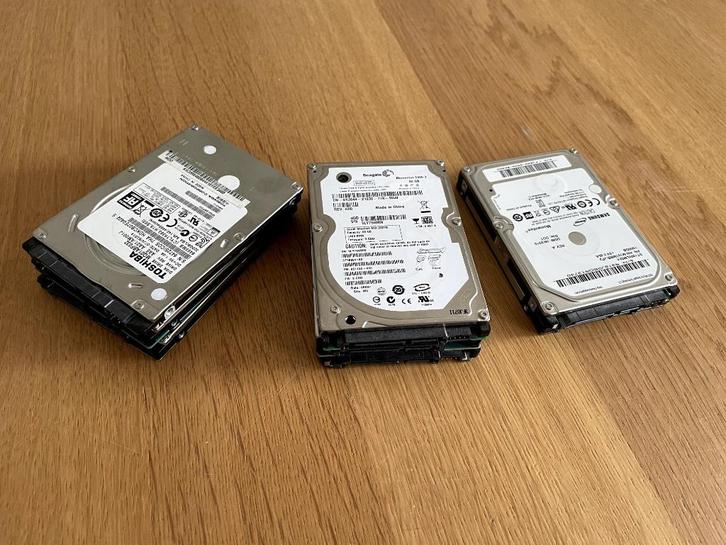 Lot van harde schijven - Getest en geformatteerd, Computers en Software, Harde schijven, Gebruikt, Console, Intern, HDD, SATA