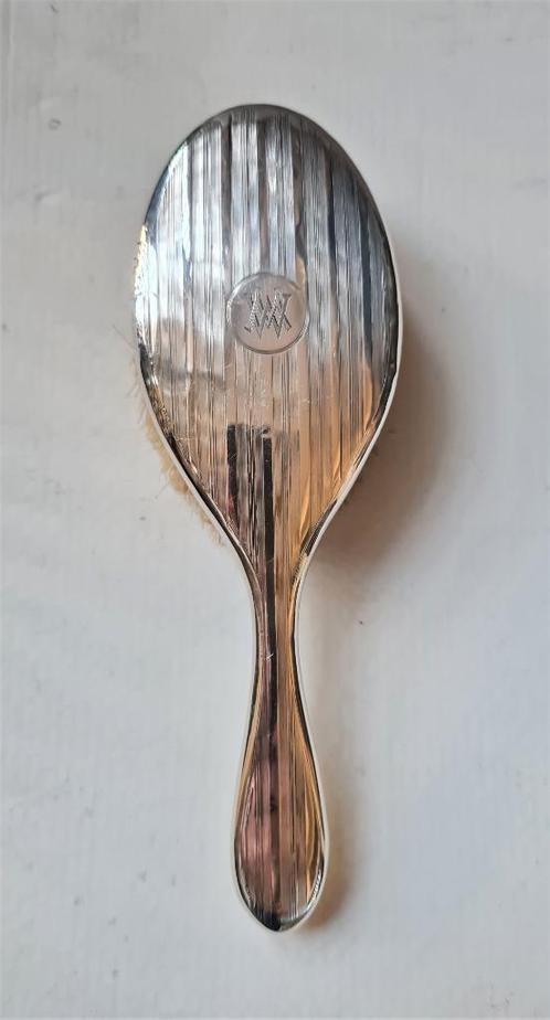 Sterling silver monogram MW borstel 1927, Antiek en Kunst, Antiek | Zilver en Goud, Zilver, Ophalen of Verzenden
